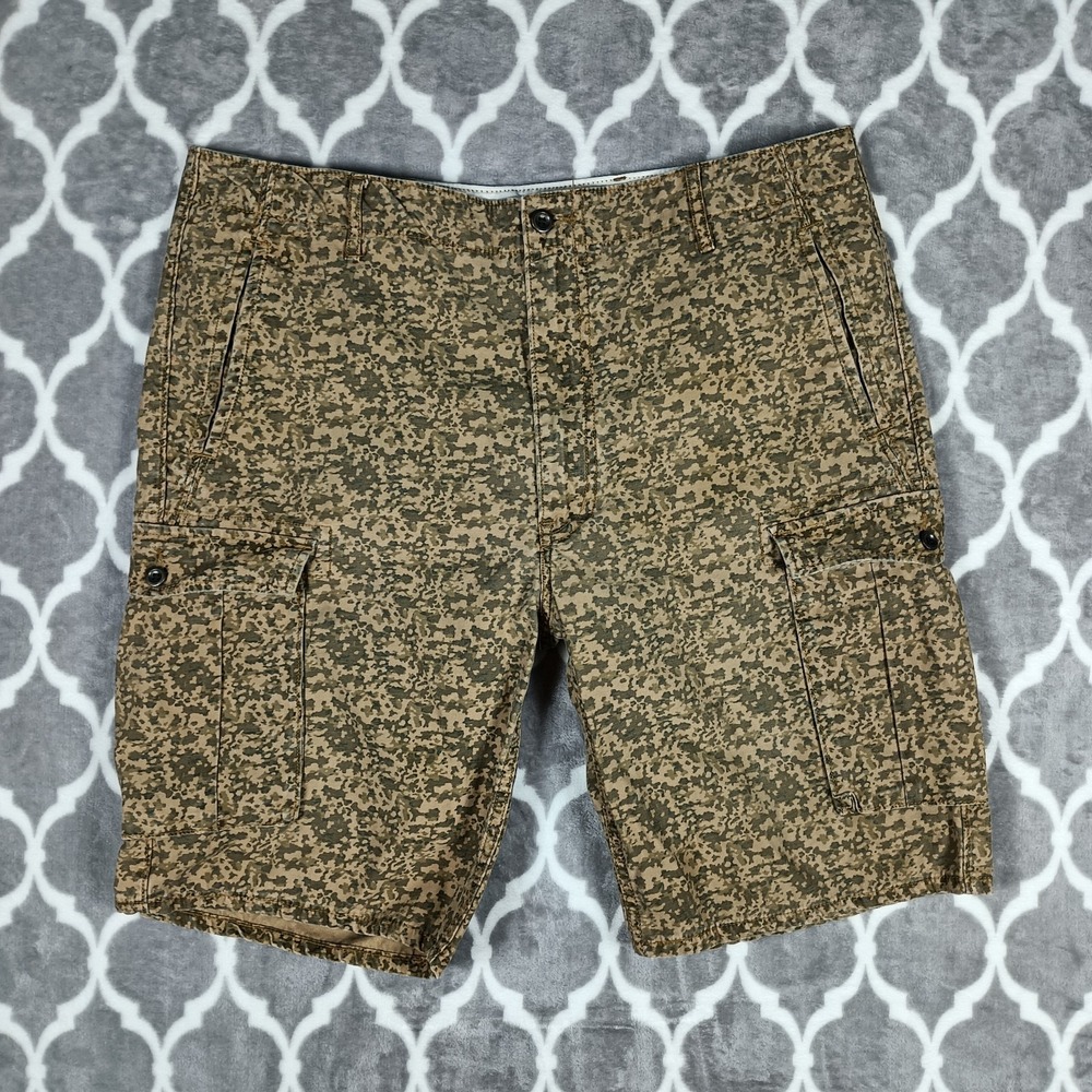 Levis Camo Cargo Shorts Men 38 Brown Green Digital Utility Canvas ACE